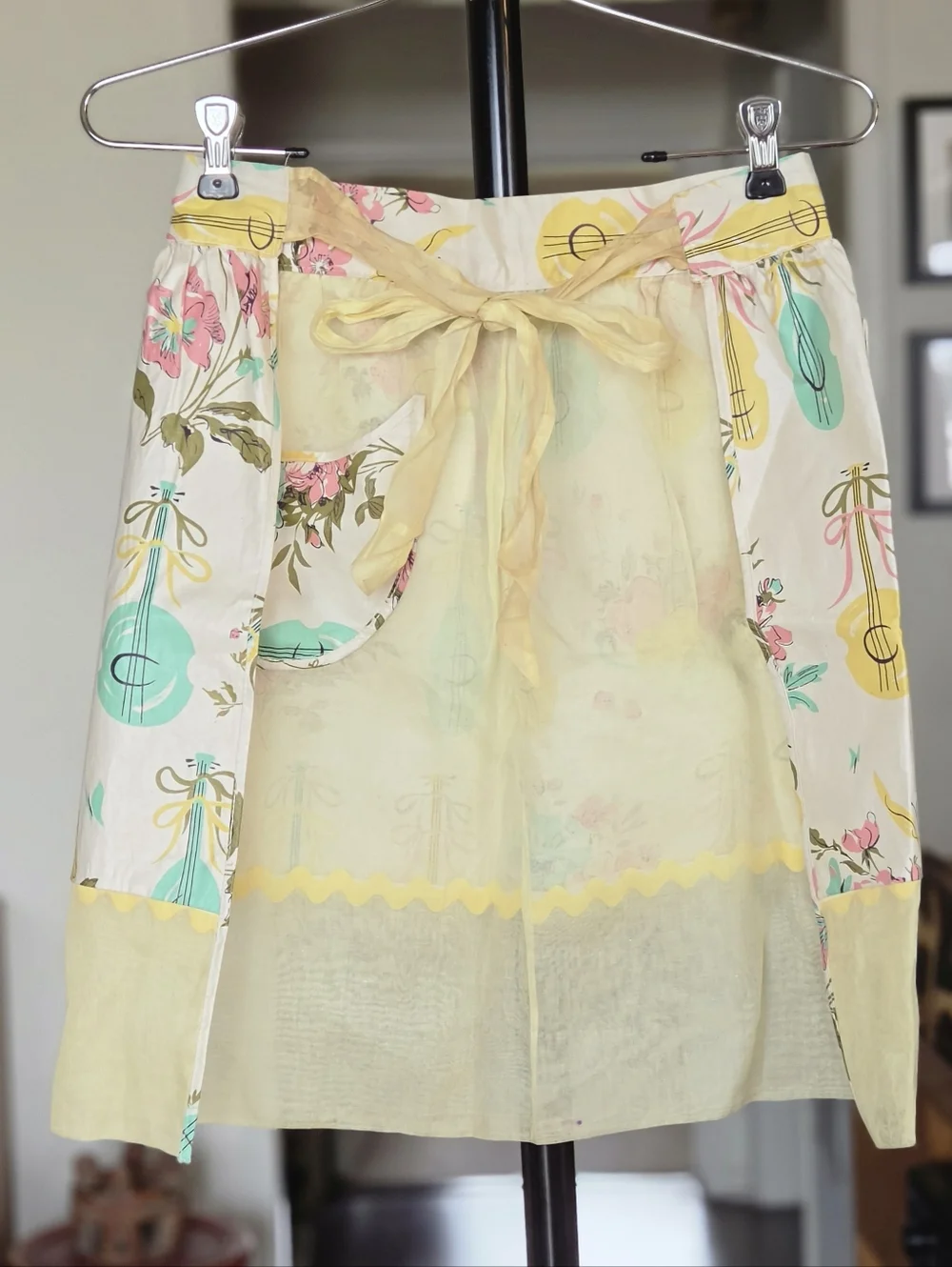 Apron Bundle (2) - Cottagecore Charming Yellow Lace Chiffon Florals
